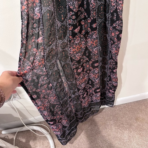 Free people Moroccan print maxi length sheer lace dress Womens size 2 - Picture 3 of 6